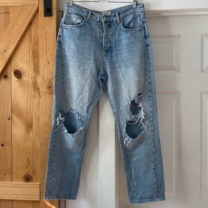We The Free Distressed Light Wash Jeans